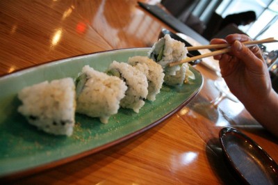 With celebrity chef Hidekazu Tojo at the helm, Tojo's restaurant serves upscale sushi dishes. 