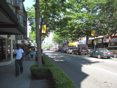 The northern end of Denman Street