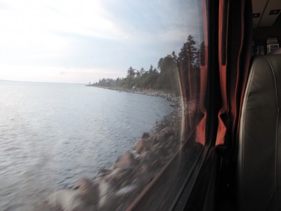 On board the Amtrak Cascades from Vancouver to Seattle; Photo © KC  Lynch