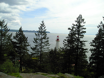 A view of the Lighthouse at Lighthouse Park.