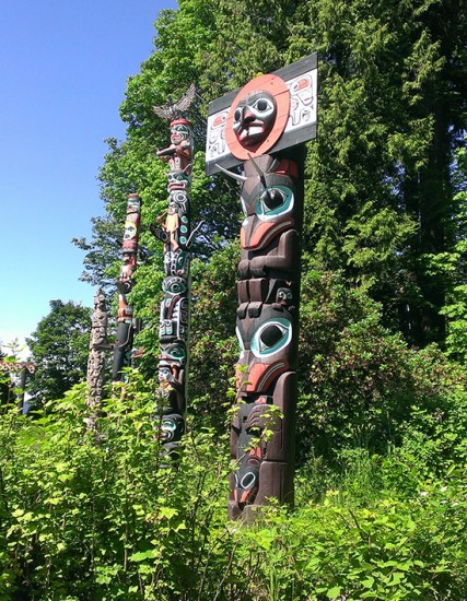I borrowed a company member's bike and rode around the perimeter of Stanley Park. These totem poles were and added bonus to already beautiful scenery!