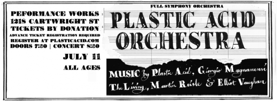 Plastic Acid Orchestra | Things To Do In Vancouver This Weekend