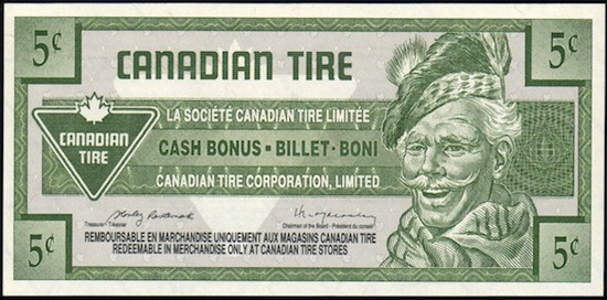 Image result for canadian tire paper money