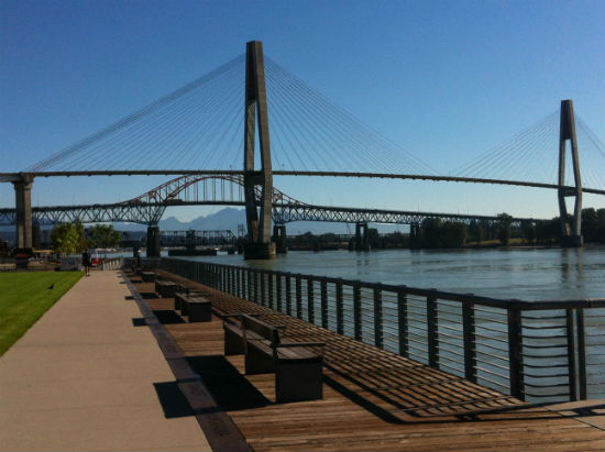 Westminster Pier Park stretches along the Fraser River. Carolyn Ali photo.