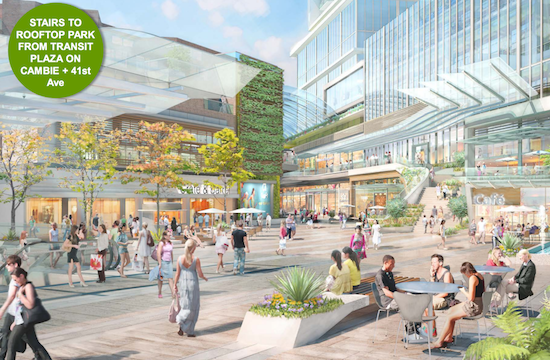 Plans for the Oakridge expansion. Image: City of Vancouver/Ivanhoe Cambridge/Westbank