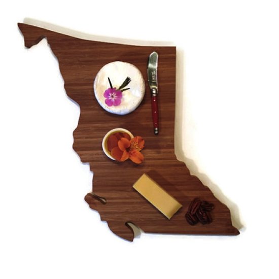Love My Local will be selling their province-themed cheeseboards at Etsy: Made in Canada