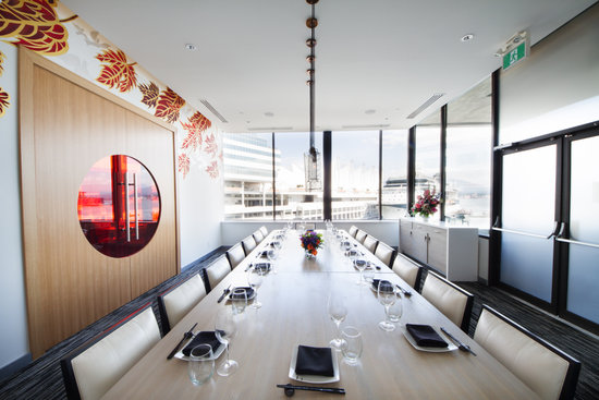Miku Restaurant's Blue Sky Room - stunning views paired with your food.