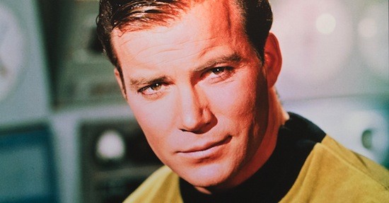 William Shatner as Captain James T. Kirk in the original Star Trek. 