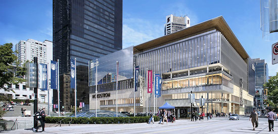 A rendering of the new Nordstrom store in Vancouver