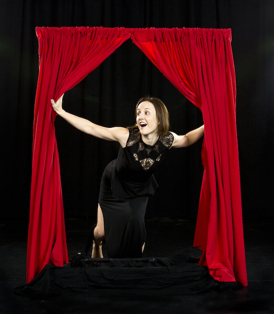 Movement artist Jennifer McLeish-Lewis performs at Dances for a Small Stage 33 - The Valentine's Edition.
