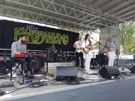 Jody Glenham performing at the Khatsahlano Street Party this summer. 