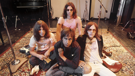 Iggy the Stooges (L-R Dave Alexander, Iggy Pop in front, Scott Asheton in back and Ron Asheton) pose for a portrait at Elektra Sound Recorders while making their second album, Fun House, on May 23, 1970 in Los Angeles. Photo by Ed Caraeff/Getty Images.