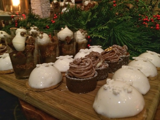 Sticky toffee puddings, snow storms, and mont blanc tarts; Photo Credit: Tara Lee