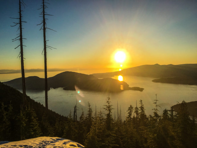 Sunset at Bowen Lookout in Cypress Provincial Park, West Vancouver, BC