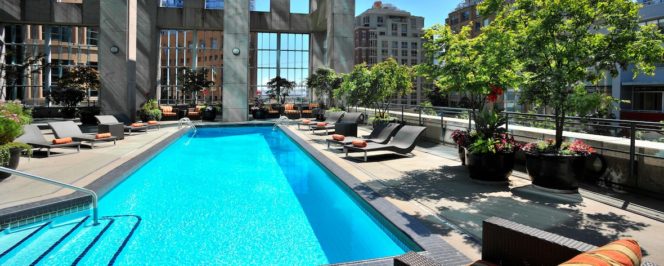 hotel rooftop pool Vancouver