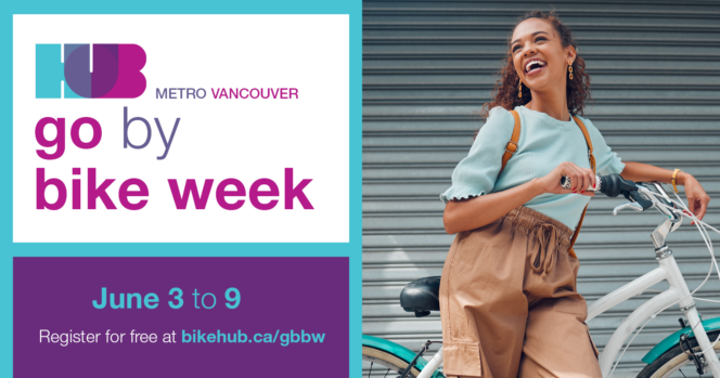 Poster for Spring Go By Bike Week from June 3 to 9 in Vancouver