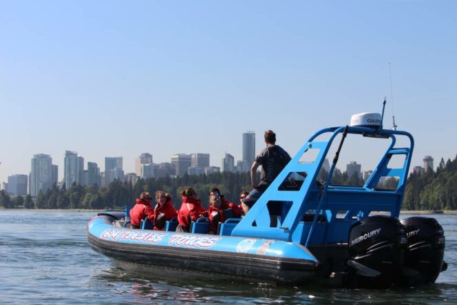 A zodiac tour in Vancouver harbour