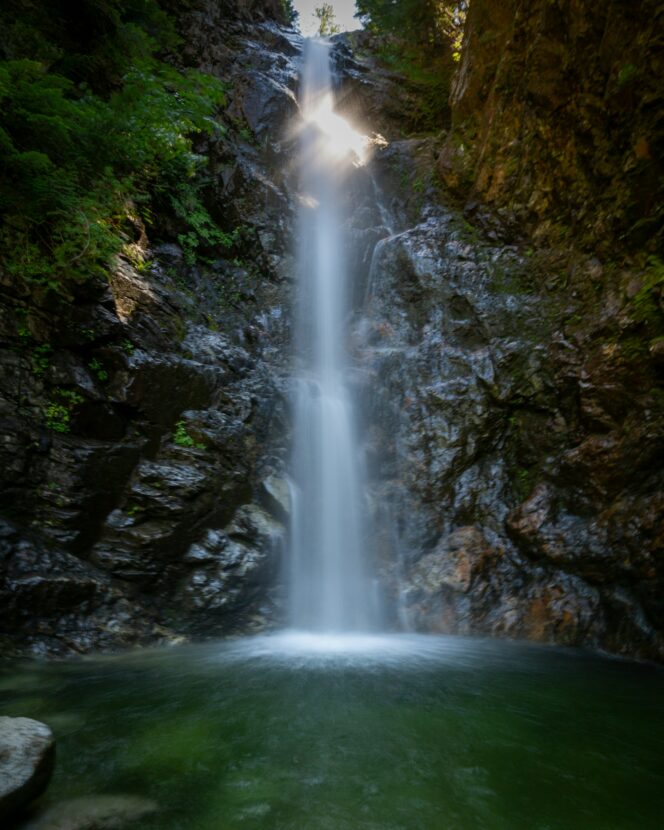 Norvan Falls in Lynn Headwater Park in North Vancouver