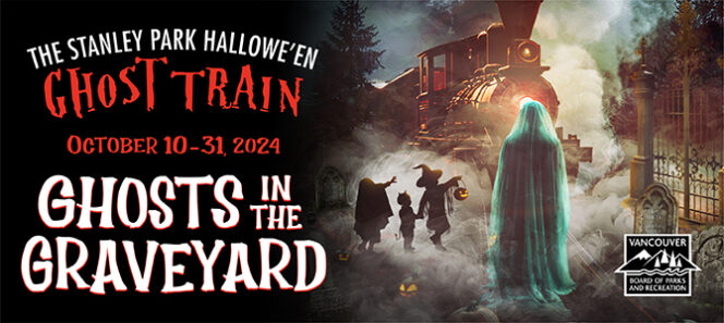 Promotional poster for the 2024 Stanley Park Ghost Train